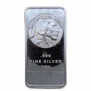 10 oz Silver  Liberty Buffalo Bars (New)