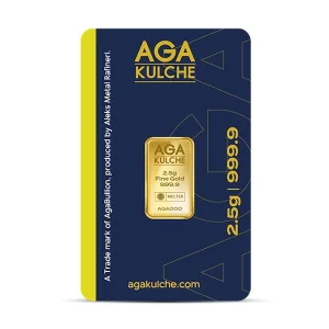2.5 Gram Gold Bar -  AGA KULCHE .9999