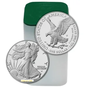 1 oz American Eagle Silver Coin - Tube ( 20 pieces Random Years )