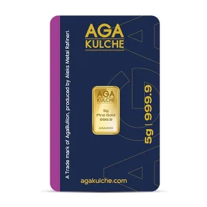 5 Gram Gold Bar- AGA KULCHE .9999