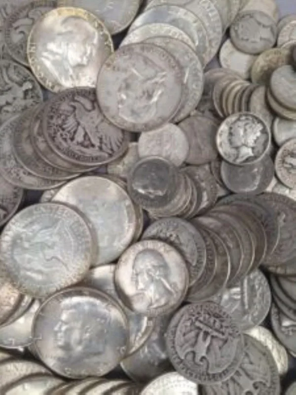 $15 Face Value Mixed Silver Coins (90%) Dimes Quarters and Half Dollars