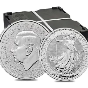 Monster Box of 500 - Great Britain 1 oz Silver Britannia  Coins BU (Random Years)