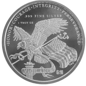 1 oz President Donald J Trump Silver Round 1 oz United States President Donald J Trump Silver Round Random Year - .999 Fine Silver - Private Mint Brilliant Uncirculated Reverse.