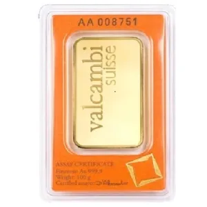 Valcambi 100 Gram Gold Bar (New In Assay)
