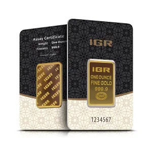 1 oz Gold Bar - (IGR) Istanbul Gold Refinery (New with Assay)