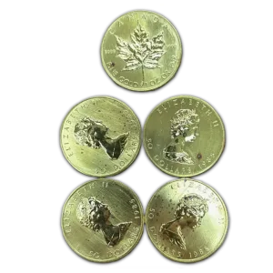 1 oz Canadian Maple Leaf Gold Coin .9999 Fine - Random Year (Abrasions/Marks)
