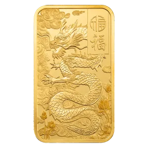 1 oz PAMP Suisse Good Luck Yellow Dragon Gold Minted Bar (in Assay) 1 oz PAMP Suisse Good Luck Yellow Dragon Gold Minted Bar (in Assay)