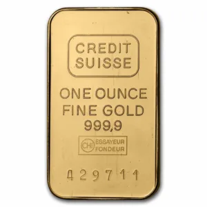 1 oz Vintage Gold Bar Credit Suisse (Assay) 1 oz Vintage Gold Bar Credit Suisse (Assay)