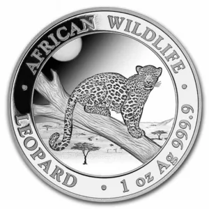 2021 1 oz African Wildlife Somalian Leopard Silver Coin (BU)Â 2021 1 oz African Wildlife Somalian Leopard Silver Coin (BU)Â