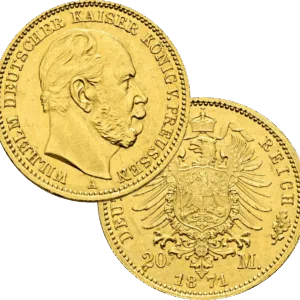 German 20 Marks 1871 Gold coin German 20 Marks 1871 Gold coin